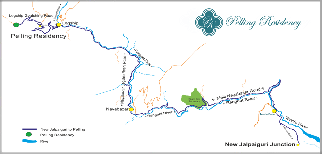 New Jalpaiguri to Pelling Route Map